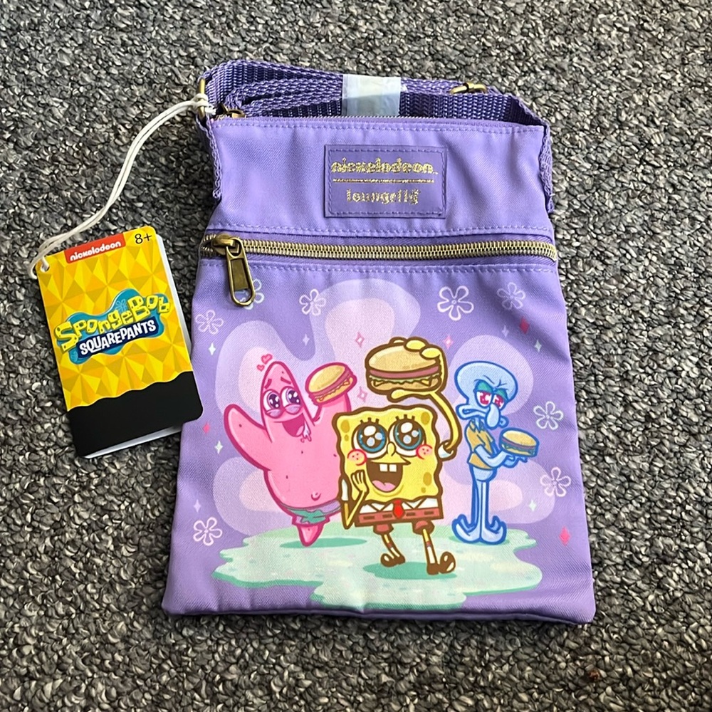 Loungefly SpongeBob SquarePants Trio Krabby Patty Passport Crossbody Bag